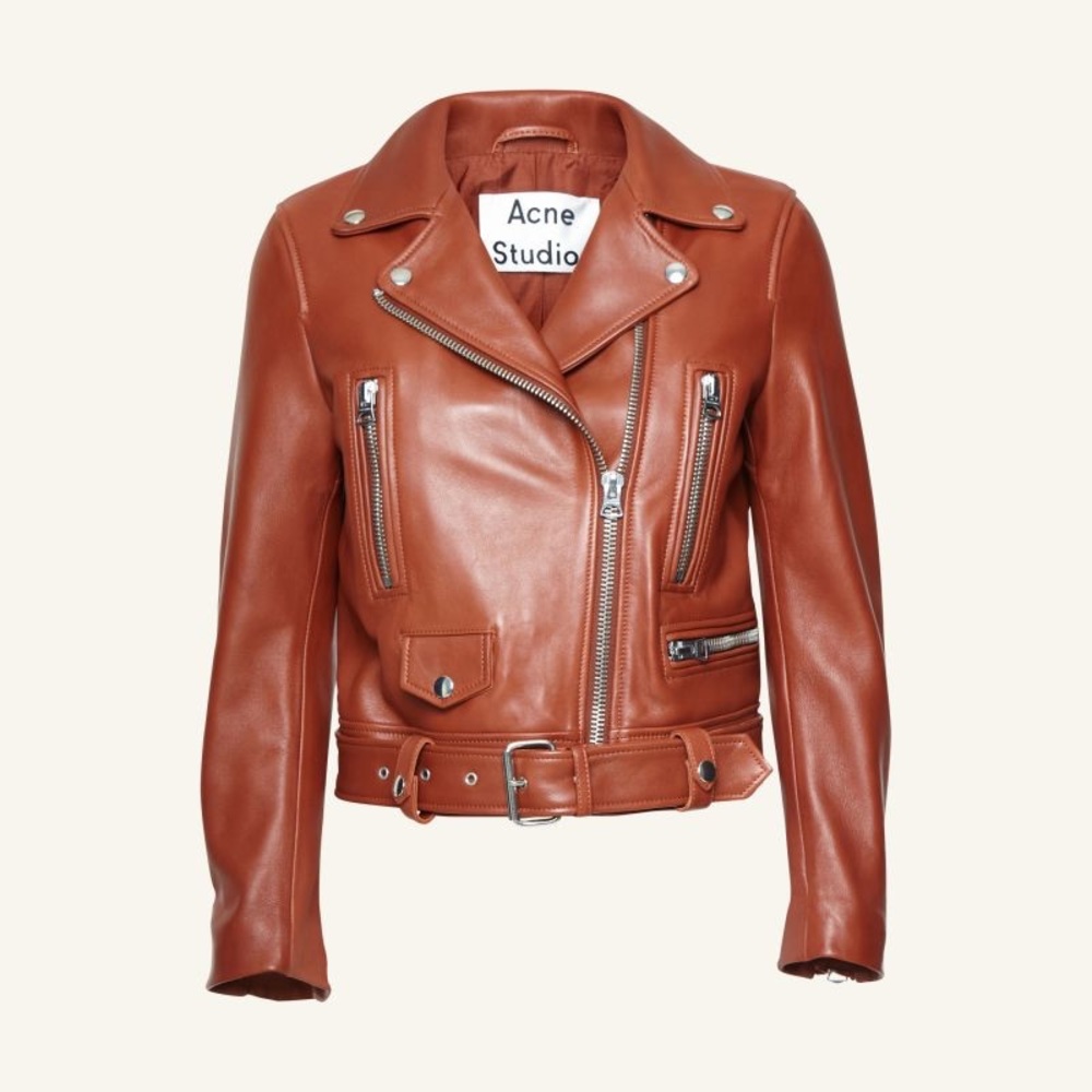 Acne Mock Leather Jacket Rare Cedar Size 34